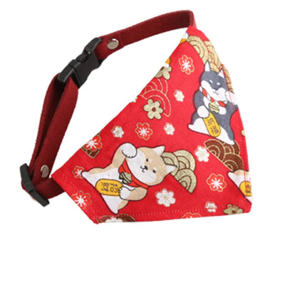Adjustable Cat Bandana Collar
