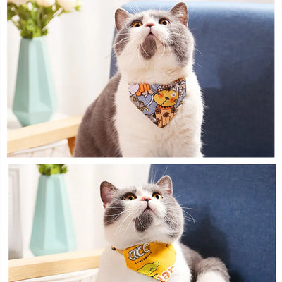 Adjustable Cat Bandana Collar