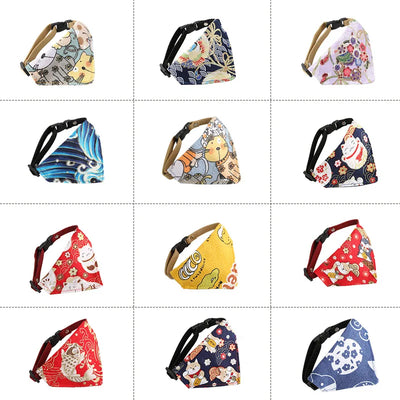 Adjustable Cat Bandana Collar