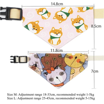 Adjustable Cat Bandana Collar