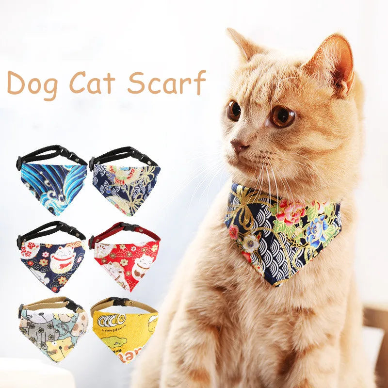 Adjustable Cat Bandana Collar