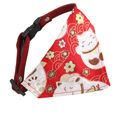 Adjustable Cat Bandana Collar