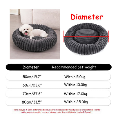 Round  Super Soft Pet Bed
