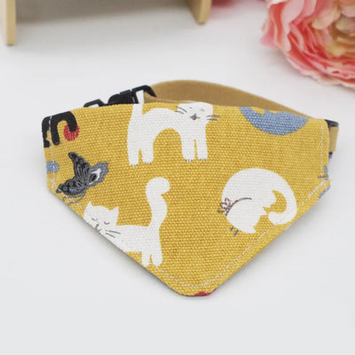 Adjustable Cat Bandana Collar